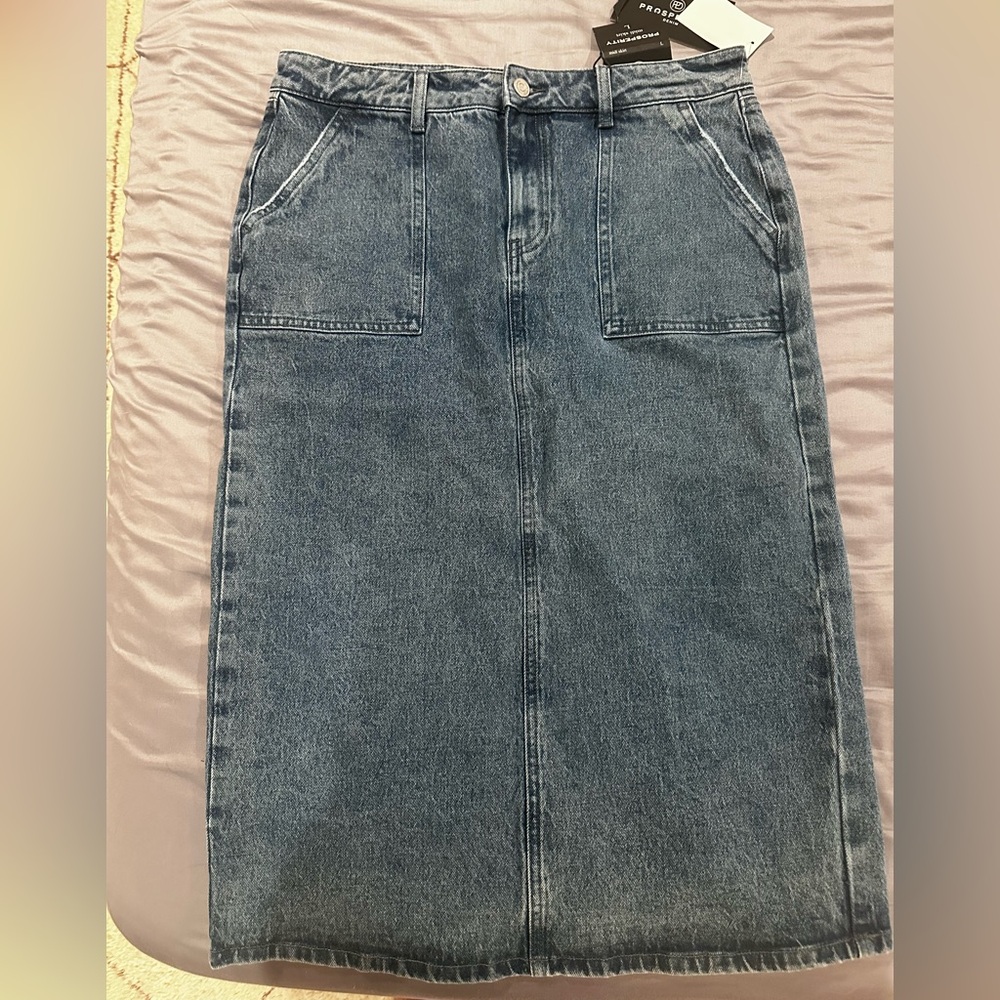 Denim Blue Skirt , Mid size